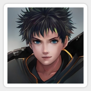 Black Hair Anime Boy Magnet